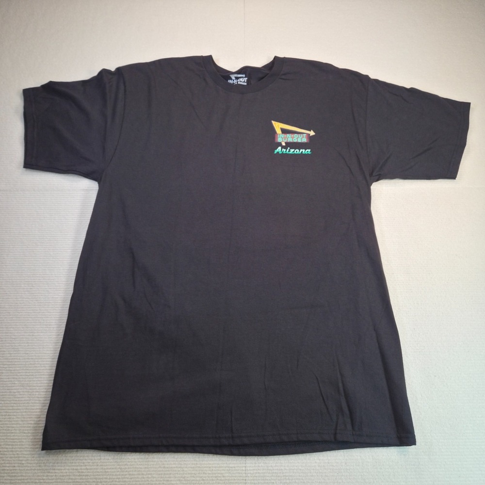 IN-N-Out Arizona Shirt Mens Large Black Arizona Palm Trees In And Out Burger